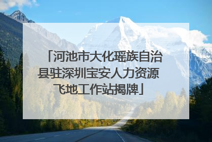 河池市大化瑶族自治县驻深圳宝安人力资源飞地工作站揭牌